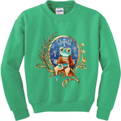 Magic Wizard Frog Fantasy Kids Sweatshirt