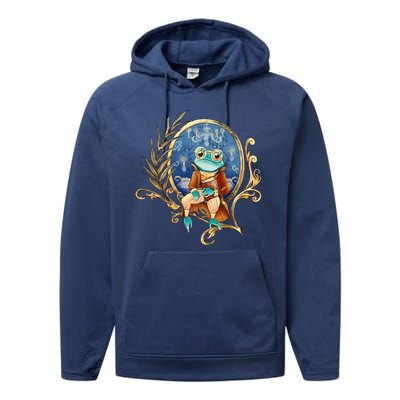 Magic Wizard Frog Fantasy Performance Fleece Hoodie