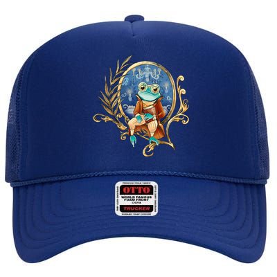 Magic Wizard Frog Fantasy High Crown Mesh Back Trucker Hat