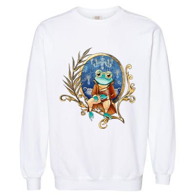Magic Wizard Frog Fantasy Garment-Dyed Sweatshirt