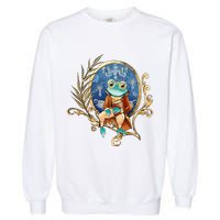 Magic Wizard Frog Fantasy Garment-Dyed Sweatshirt