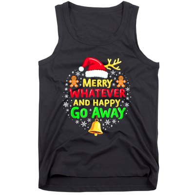 Merry Whatever Funny Christmas Quote Ugly Xmas Pj Tank Top