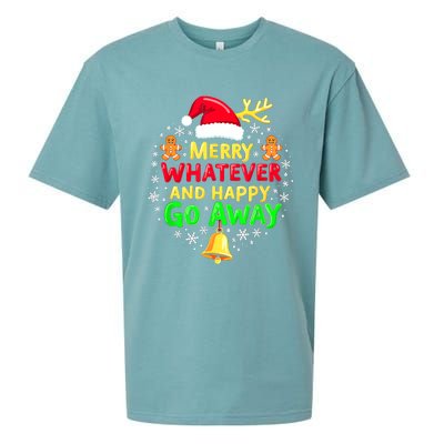 Merry Whatever Funny Christmas Quote Ugly Xmas Pj Sueded Cloud Jersey T-Shirt