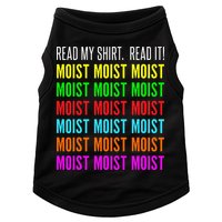 Moist Word Funny Read My For Moisture And Moist Lover Doggie Tank