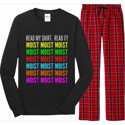 Moist Word Funny Read My For Moisture And Moist Lover Long Sleeve Pajama Set