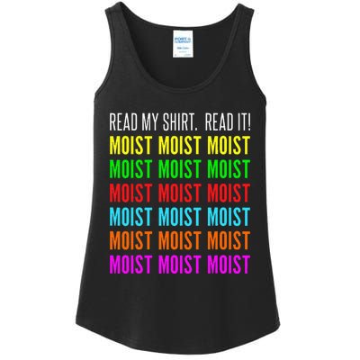 Moist Word Funny Read My For Moisture And Moist Lover Ladies Essential Tank