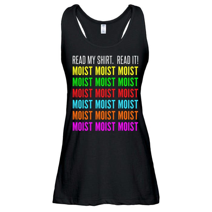 Moist Word Funny Read My For Moisture And Moist Lover Ladies Essential Flowy Tank