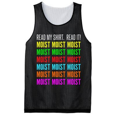 Moist Word Funny Read My For Moisture And Moist Lover Mesh Reversible Basketball Jersey Tank