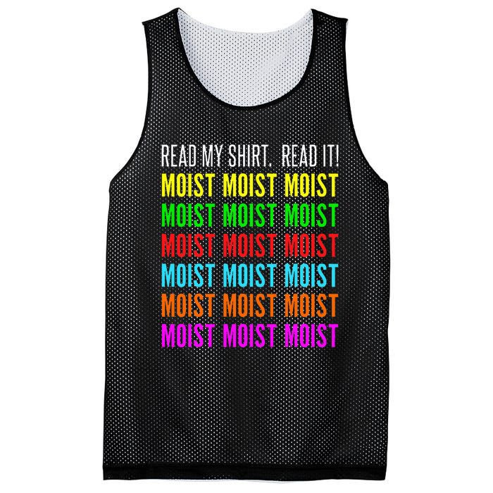 Moist Word Funny Read My For Moisture And Moist Lover Mesh Reversible Basketball Jersey Tank