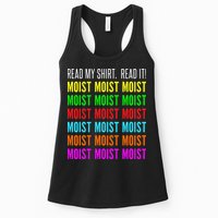 Moist Word Funny Read My For Moisture And Moist Lover Womens Tank Top