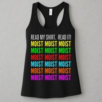 Moist Word Funny Read My For Moisture And Moist Lover Womens Tank Top