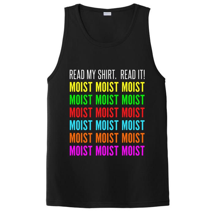 Moist Word Funny Read My For Moisture And Moist Lover PosiCharge Competitor Tank