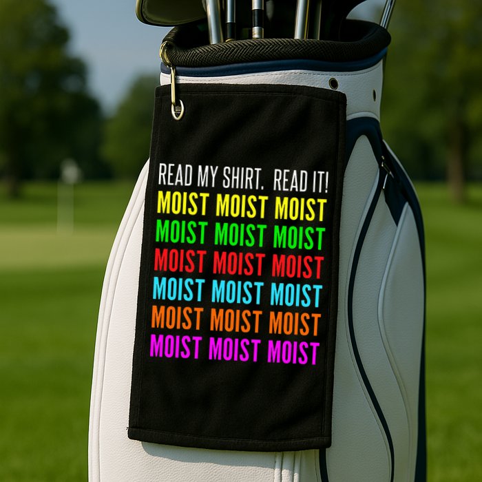 Moist Word Funny Read My For Moisture And Moist Lover Golf Towel
