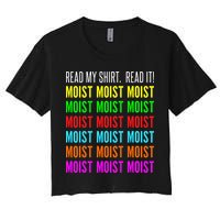 Moist Word Funny Read My For Moisture And Moist Lover Crop Top