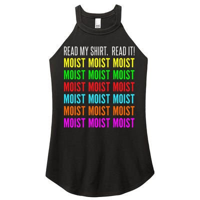 Moist Word Funny Read My For Moisture And Moist Lover Women's Perfect Tri Rocker Tank
