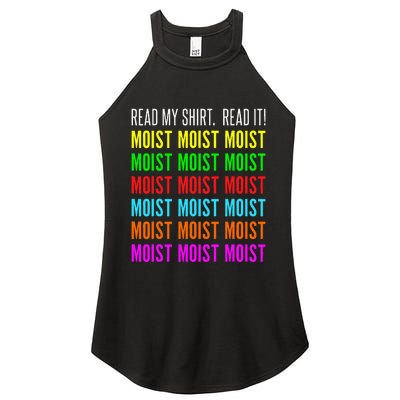 Moist Word Funny Read My For Moisture And Moist Lover Women's Perfect Tri Rocker Tank