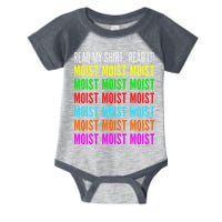 Moist Word Funny Read My For Moisture And Moist Lover Infant Baby Jersey Bodysuit