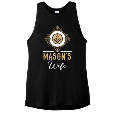 Mason's Wife Freemason Masonic Fraternal Freemasonry Ladies PosiCharge Tri-Blend Wicking Tank