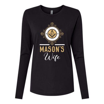 Mason's Wife Freemason Masonic Fraternal Freemasonry Womens Cotton Relaxed Long Sleeve T-Shirt