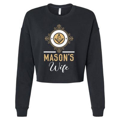 Mason's Wife Freemason Masonic Fraternal Freemasonry Cropped Pullover Crew