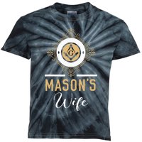 Mason's Wife Freemason Masonic Fraternal Freemasonry Kids Tie-Dye T-Shirt