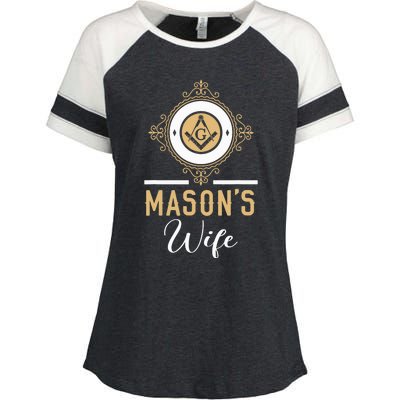 Mason's Wife Freemason Masonic Fraternal Freemasonry Enza Ladies Jersey Colorblock Tee