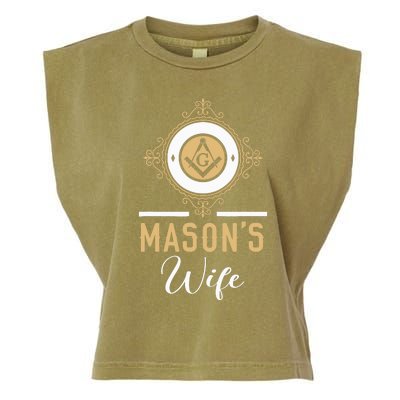 Mason's Wife Freemason Masonic Fraternal Freemasonry Garment-Dyed Women's Muscle Tee