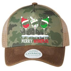 Merry Winemas Funny Christmas Spirits Glasses Of Wine Xmas Cool Gift Legacy Tie Dye Trucker Hat