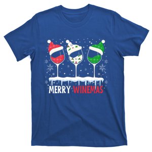 Merry Winemas Funny Christmas Spirits Glasses Of Wine Xmas Cool Gift T-Shirt