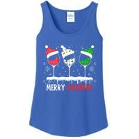 Merry Winemas Funny Christmas Spirits Glasses Of Wine Xmas Cool Gift Ladies Essential Tank