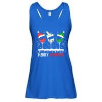 Merry Winemas Funny Christmas Spirits Glasses Of Wine Xmas Cool Gift Ladies Essential Flowy Tank