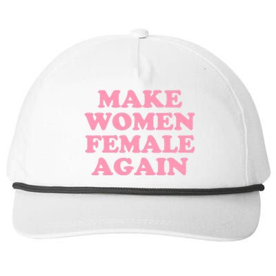 Make Women Female Again Snapback Five-Panel Rope Hat