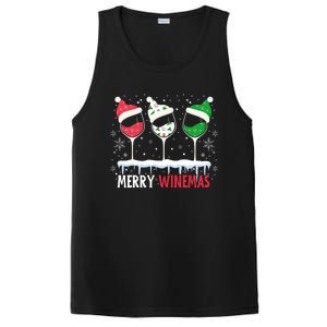 Merry Winemas Funny Christmas Spirits Glasses Of Wine Xmas Gift PosiCharge Competitor Tank