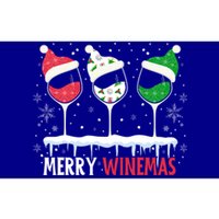 Merry Winemas Funny Christmas Spirits Glasses Of Wine Xmas Gift Bumper Sticker