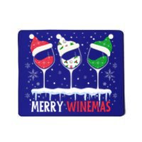 Merry Winemas Funny Christmas Spirits Glasses Of Wine Xmas Gift Mousepad