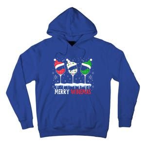 Merry Winemas Funny Christmas Spirits Glasses Of Wine Xmas Gift Tall Hoodie