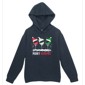 Merry Winemas Funny Christmas Spirits Glasses Of Wine Xmas Gift Urban Pullover Hoodie