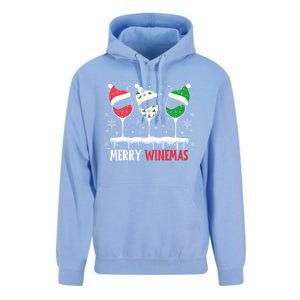 Merry Winemas Funny Christmas Spirits Glasses Of Wine Xmas Gift Unisex Surf Hoodie