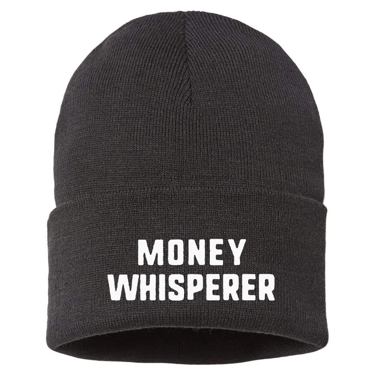 Money Whisperer Funny Maker Investing Finance Gift Christmas Sustainable Knit Beanie