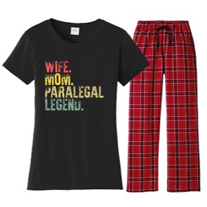 Mother Wo Funny Gift Wife Mom Paralegal Legend Women's Flannel Pajama Set