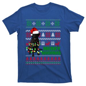 Merry Woofmas Flat Coated Retriever Dog Funny Ugly Christmas Funny Gift T-Shirt