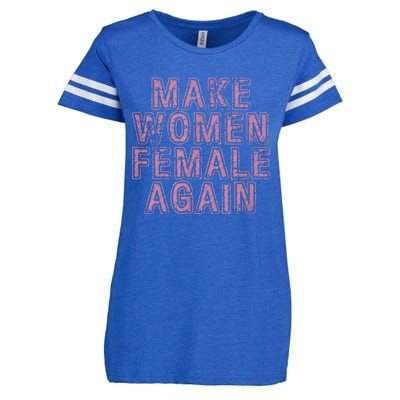 Make Women Female Again Enza Ladies Jersey Football T-Shirt