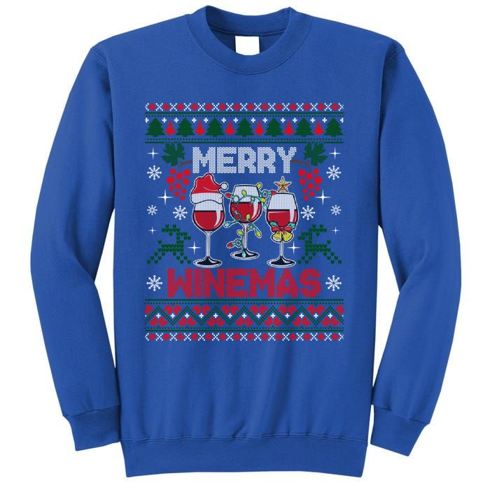 Merry Winemas Funny Wine Ing Ugly Christmas Gift Sweatshirt