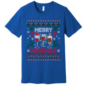 Merry Winemas Funny Wine Ing Ugly Christmas Gift Premium T-Shirt