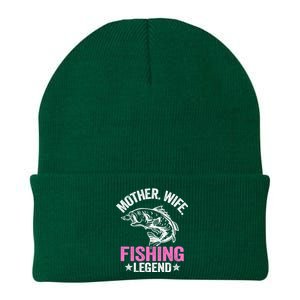 Mother Wife Fishing Legend Fisher Grandma Mom Fishing Gift Knit Cap Winter Beanie