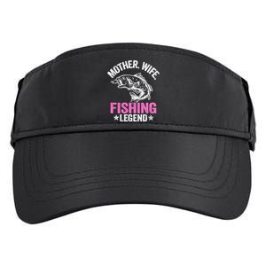 Mother Wife Fishing Legend Fisher Grandma Mom Fishing Gift Adult Drive Performance Visor