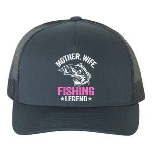 Mother Wife Fishing Legend Fisher Grandma Mom Fishing Gift Yupoong Adult 5-Panel Trucker Hat