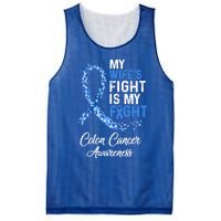 My Wifes Fight Is My Fight Colon Cancer Awareness Gift Mesh Reversible Basketball Jersey Tank