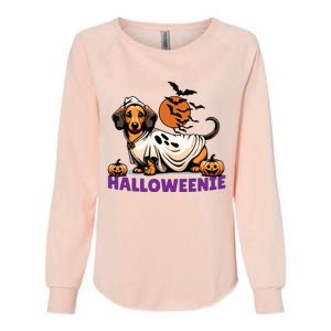 My Weenie Funny Dog Halloweenie Dachshund Weiner Halloween Womens California Wash Sweatshirt