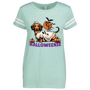 My Weenie Funny Dog Halloweenie Dachshund Weiner Halloween Enza Ladies Jersey Football T-Shirt